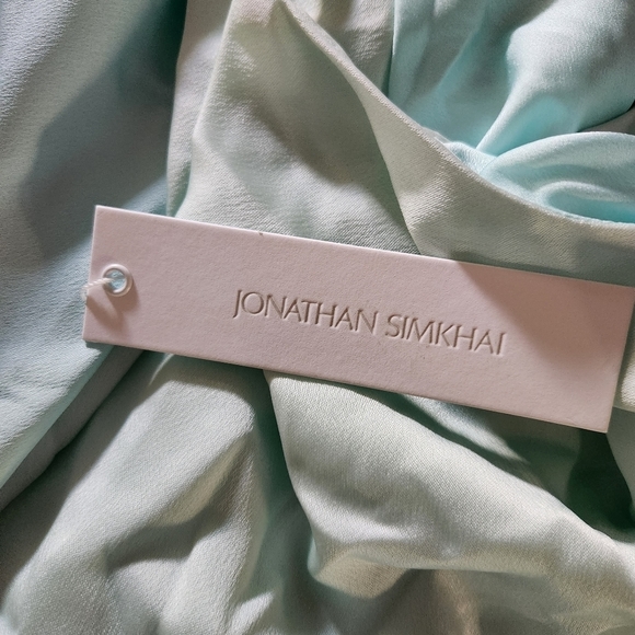 Jonathan Simkhai Finley Gown In Salt Water Size 2 - Picture 16 of 16